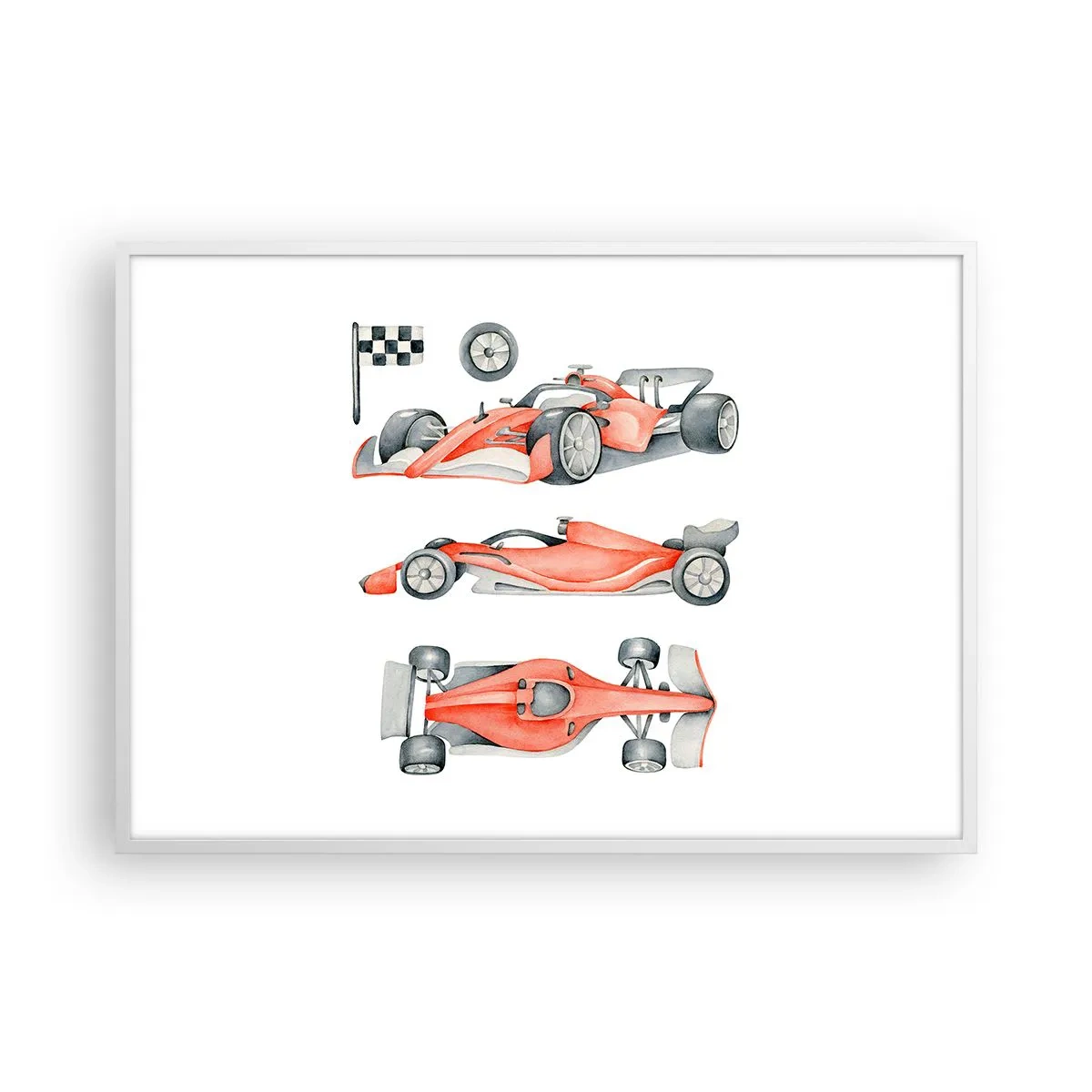 Affiche dans un cadre blanc - Poster - poursuis ton rêve - 100x70 cm