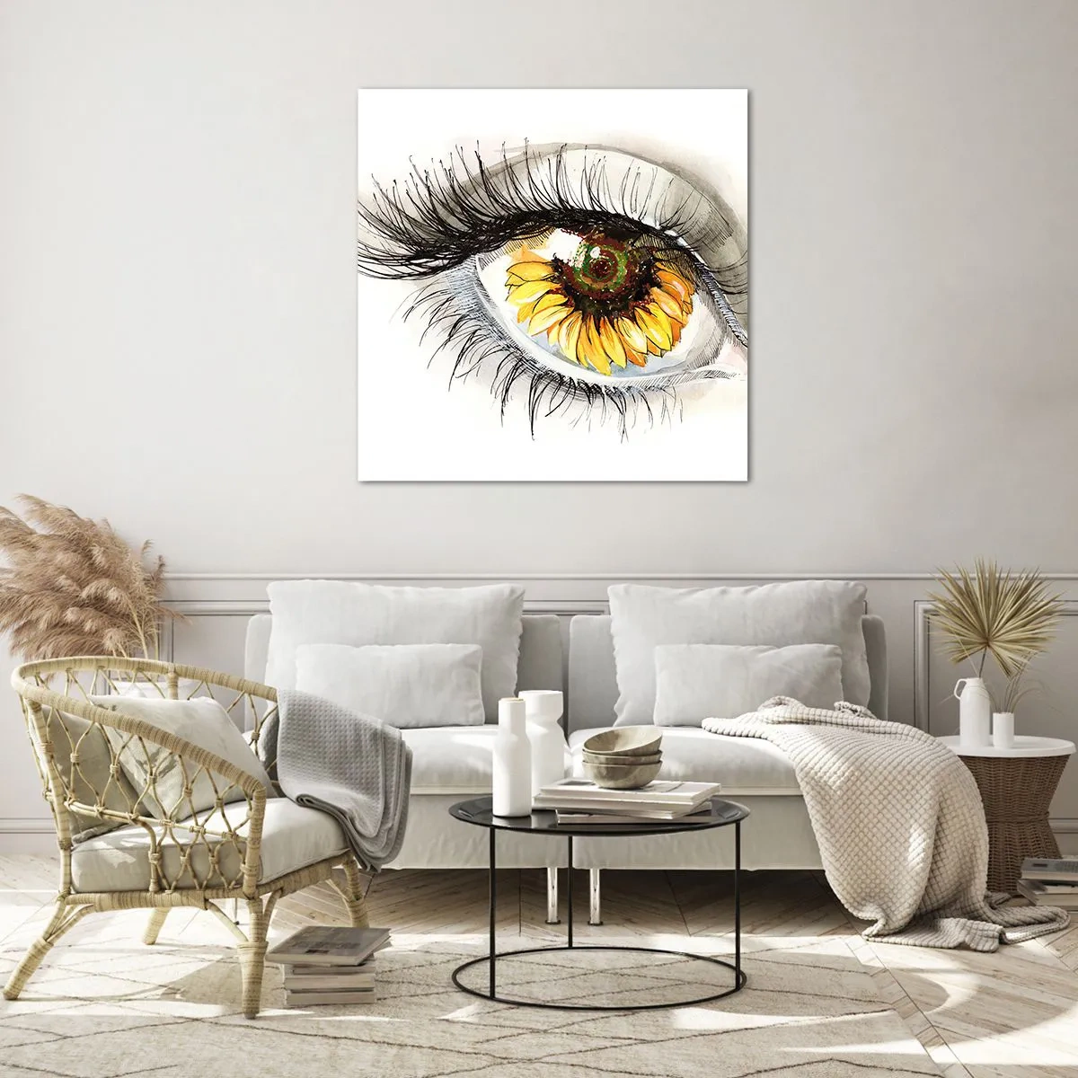 Impression sur verre - Image sur verre - Un look aussi chaud que l'été - 60x60 cm