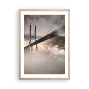 Affiche dans un chêne clair - Poster - Sur la rivière qui n'existe pas - 50x70 cm