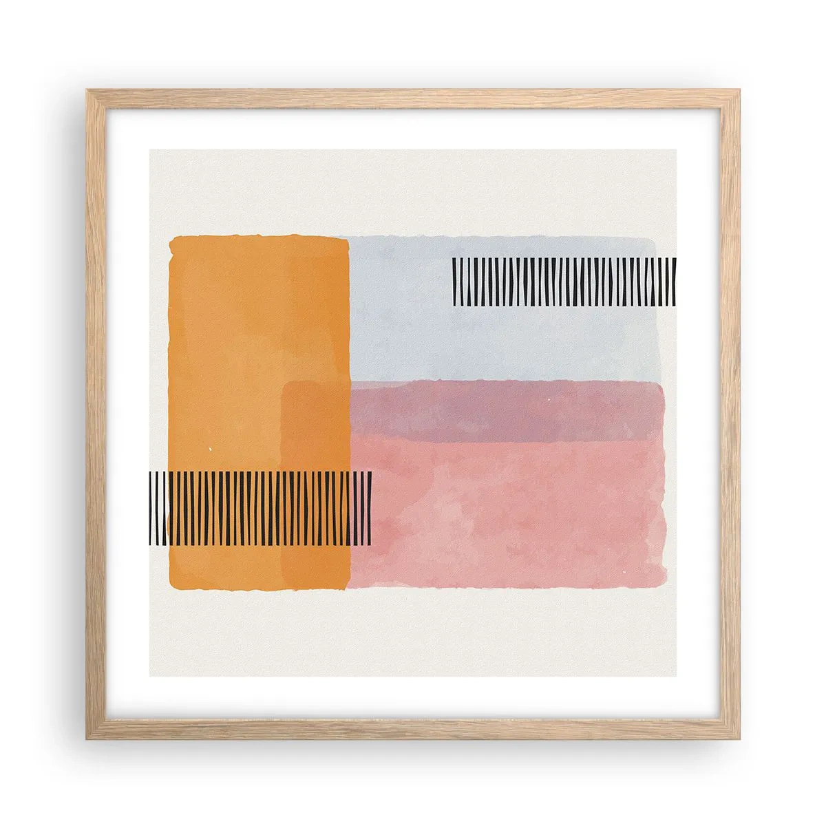 Affiche dans un chêne clair - Poster - D'un coin à l'autre - 50x50 cm