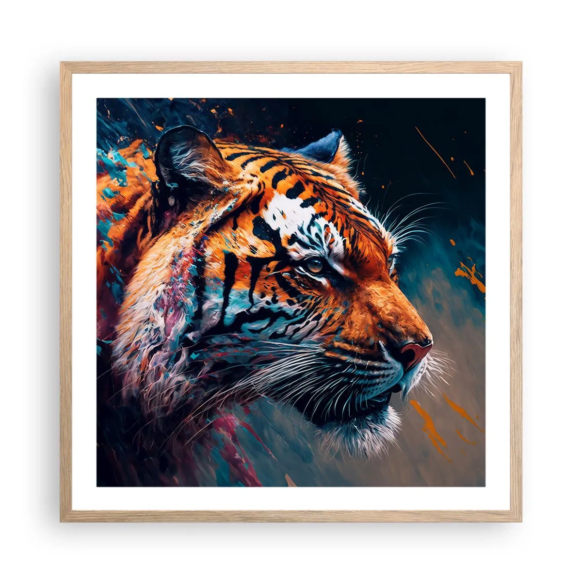 Affiche dans un chêne clair - Poster - Beauté sauvage - 60x60 cm