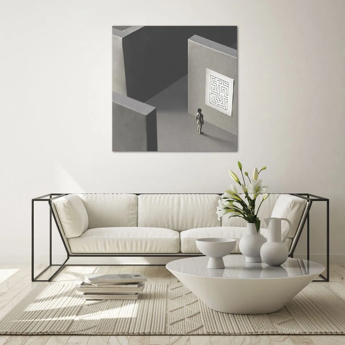 Impression sur verre - Image sur verre - Mais où suis-je? - 60x60 cm