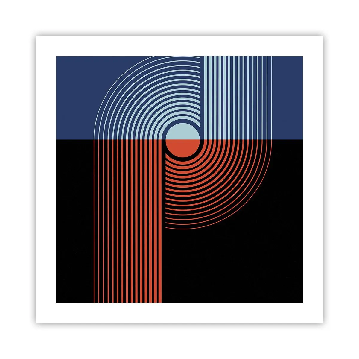 Affiche - Poster - Dans une étreinte géométrique - 50x50 cm