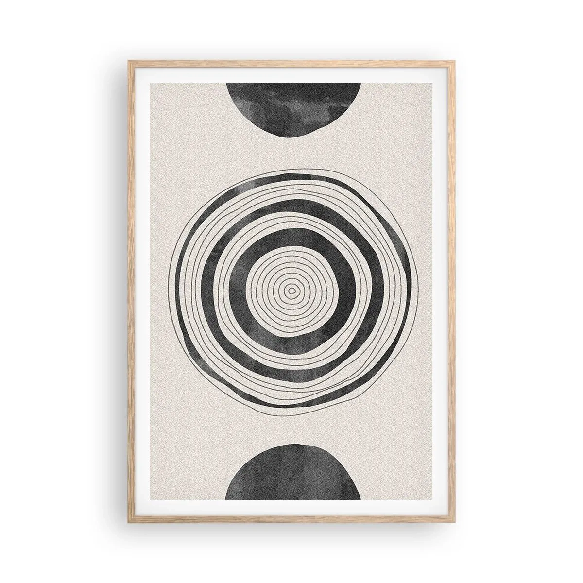 Affiche dans un chêne clair - Poster - Ce qui est important c'est ce qu'il y a entre les deux - 70x100 cm