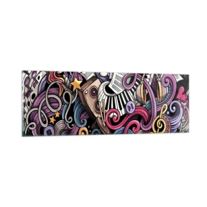 Impression sur verre - Image sur verre - Mélodie compliquée - 90x30 cm