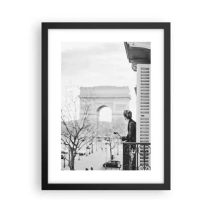 Affiche dans un cadre noir - Poster - Chambre avec vue - 30x40 cm