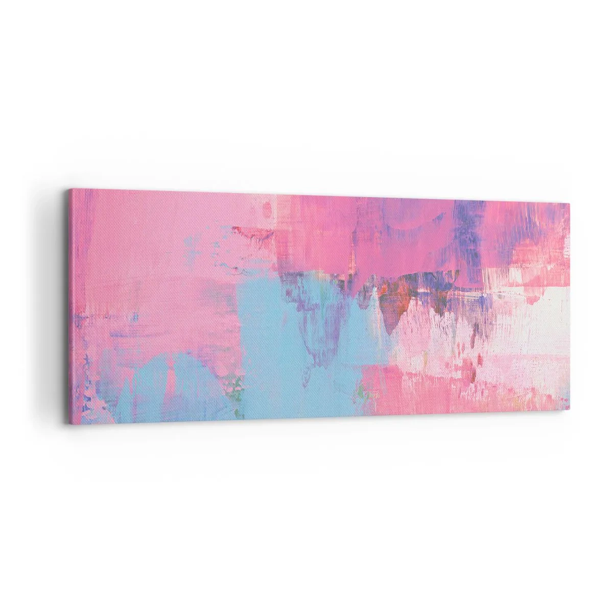 Impression sur toile - Image sur toile - Du rose, du bleu et une pincée de lumière - 100x40 cm