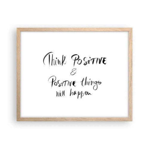 Affiche dans un chêne clair - Poster - Comment vivre? - 50x40 cm