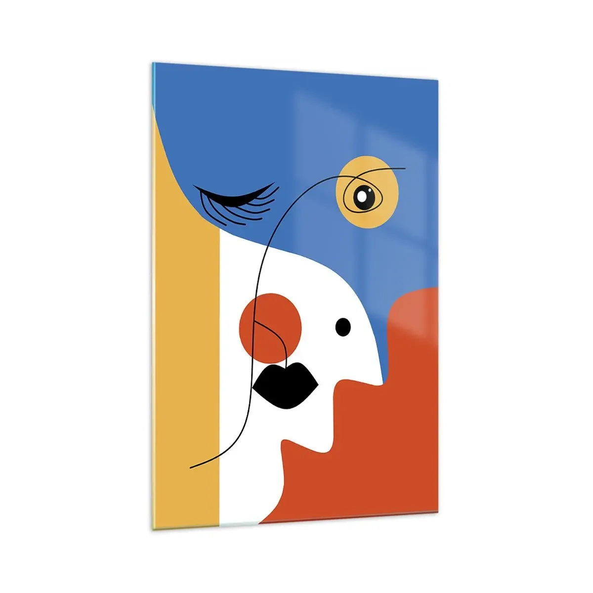 Impression sur verre - Image sur verre - Portrait déconstruit - 70x100 cm