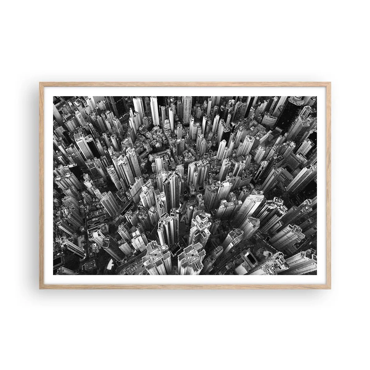 Affiche dans un chêne clair - Poster - Toujours de plus en plus haut - 100x70 cm