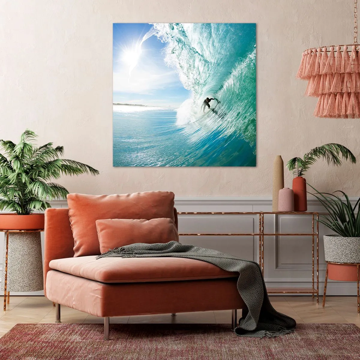 Impression sur toile - Image sur toile - Toujours sur la vague - 70x70 cm