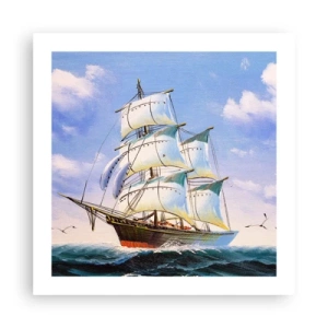 Affiche - Poster - Fièrement avec le vent - 50x50 cm