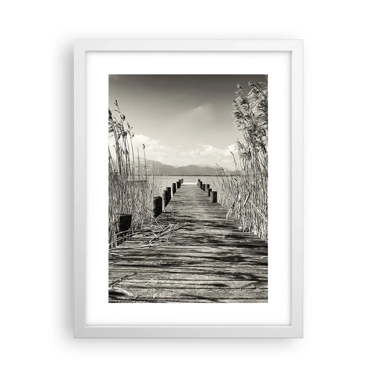 Affiche dans un cadre blanc - Poster - Dans le calme de l'herbe - 30x40 cm
