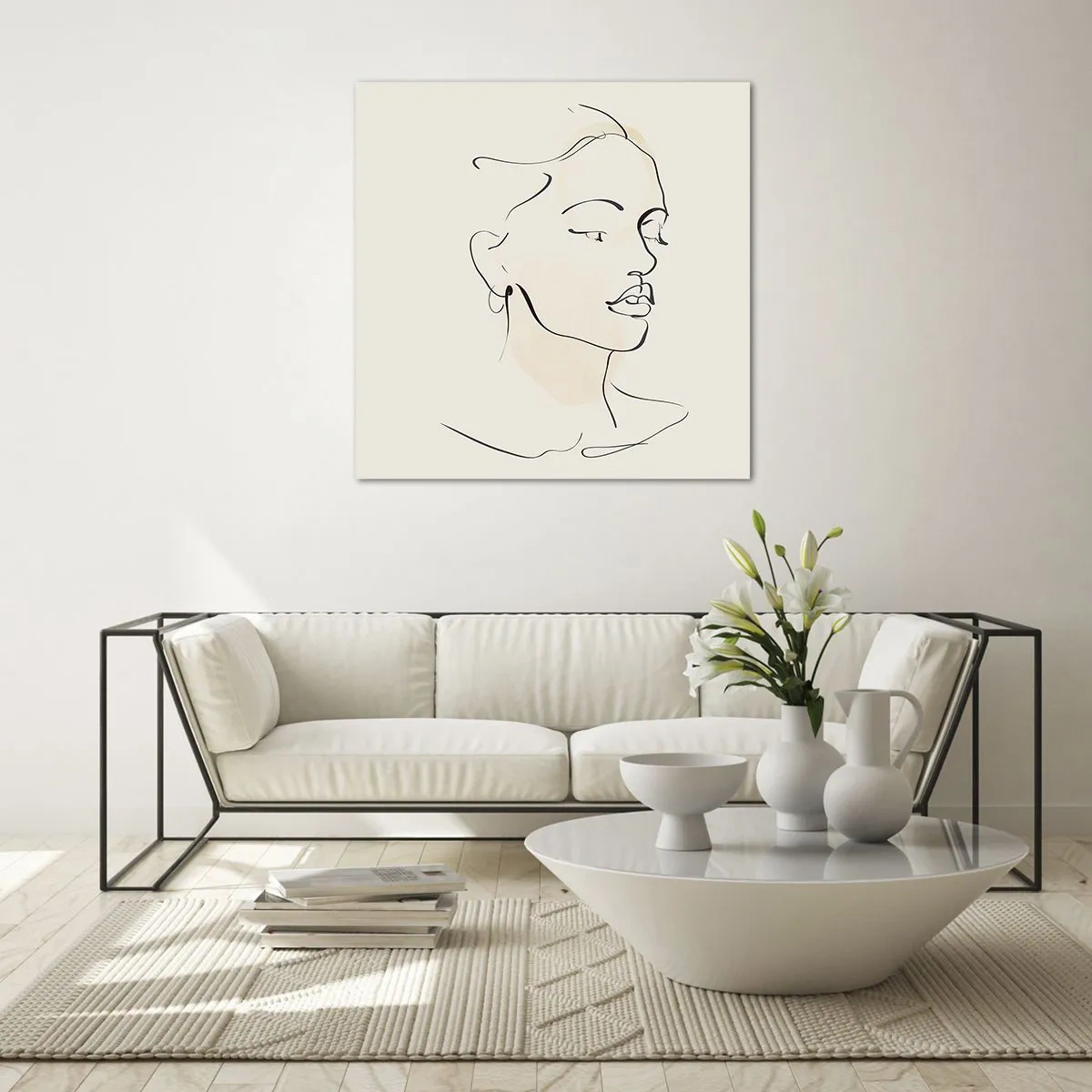 Impression sur verre - Image sur verre - Une ligne certaine - 40x40 cm