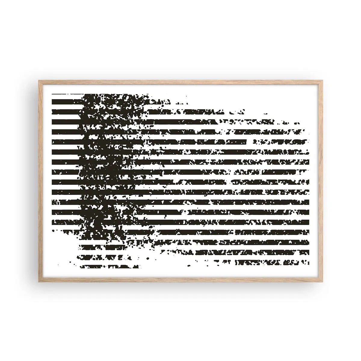 Affiche dans un chêne clair - Poster - Rythme et bruissement - 100x70 cm