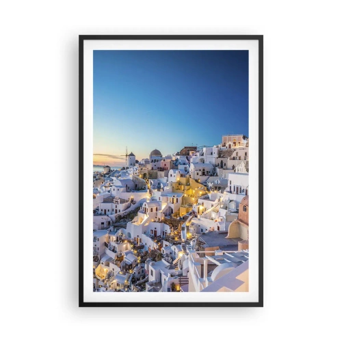 Affiche dans un cadre noir - Poster - L'essence de la grecque - 61x91 cm