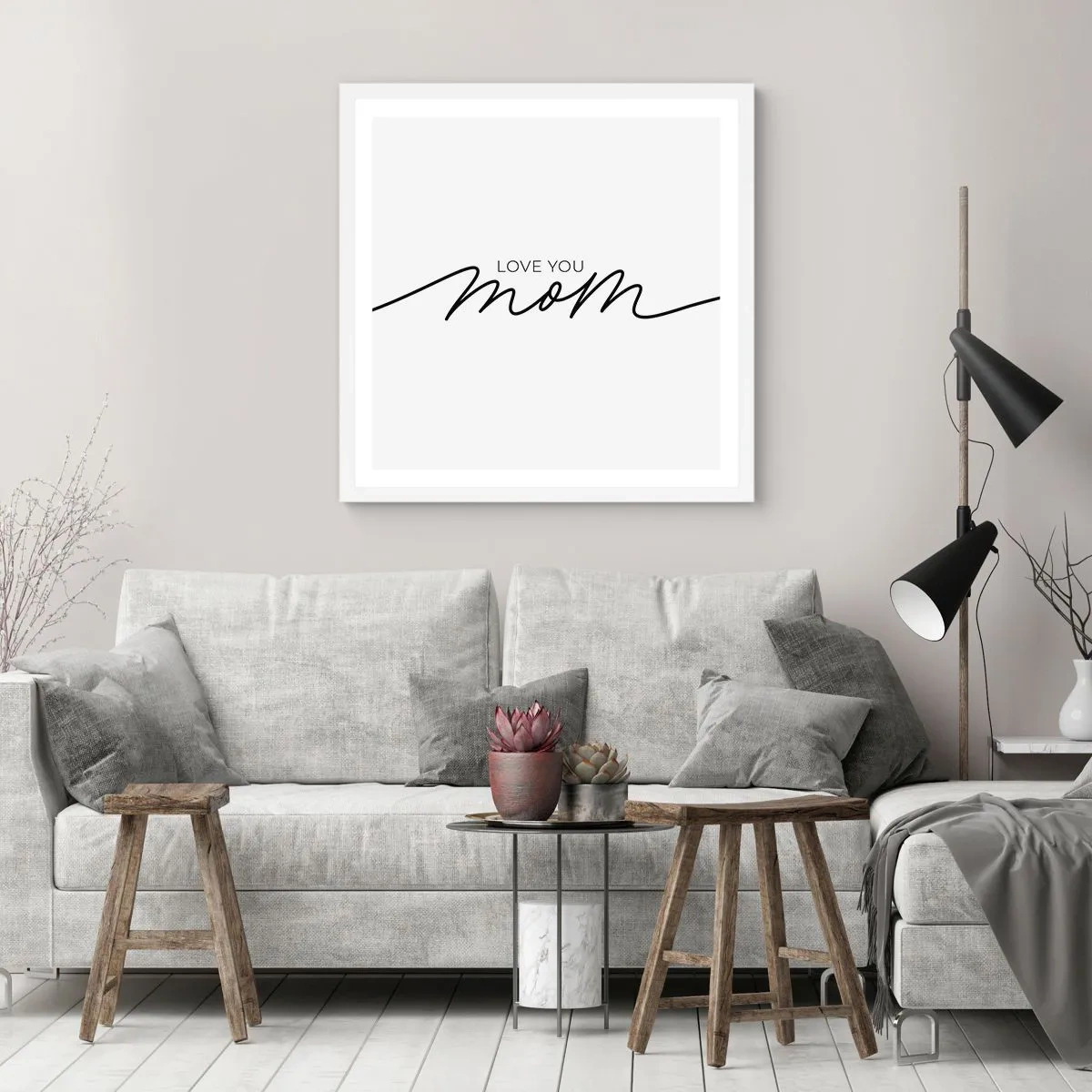 Affiche dans un cadre blanc - Poster - Grand chamboulement - 30x30 cm