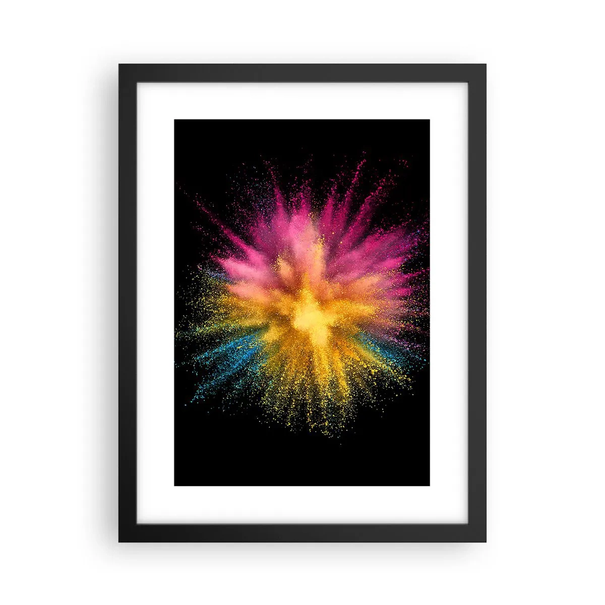 Affiche dans un cadre noir - Poster - Origine des couleurs - 30x40 cm