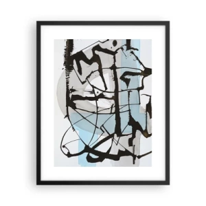 Affiche dans un cadre noir - Poster - Bleu malgré tout - 40x50 cm