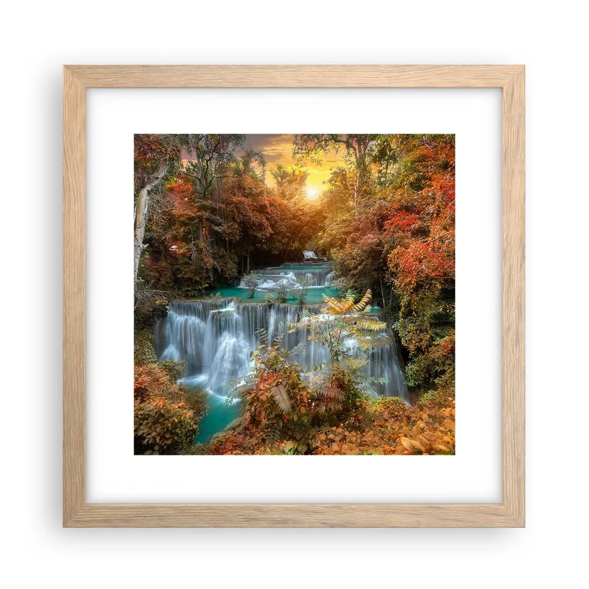 Affiche dans un chêne clair - Poster - Trésor caché de la forêt - 30x30 cm