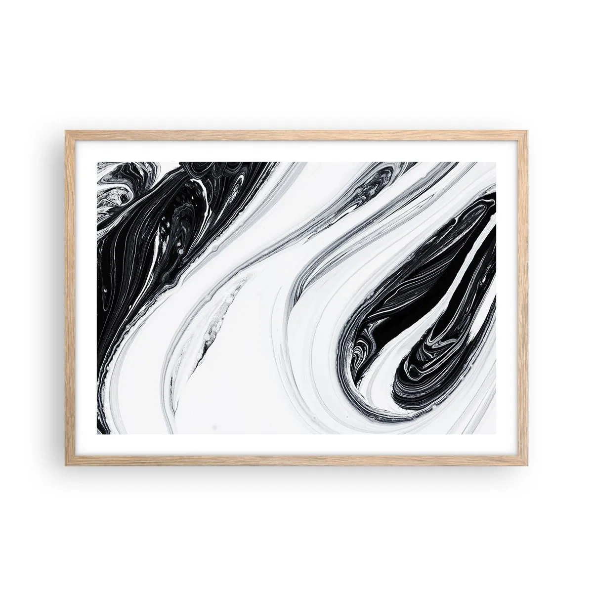 Affiche dans un chêne clair - Poster - Une combinaison d'opposés - 70x50 cm