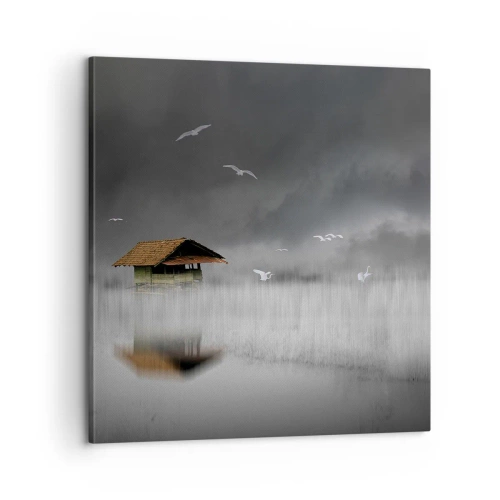 Impression sur toile - Image sur toile - A l'abri de la pluie - 60x60 cm