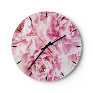 Horloge murale - Pendule murale - En glamour rose - 40x40 cm