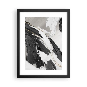 Affiche dans un cadre noir - Poster - L'abstraction à grande échelle - 30x40 cm