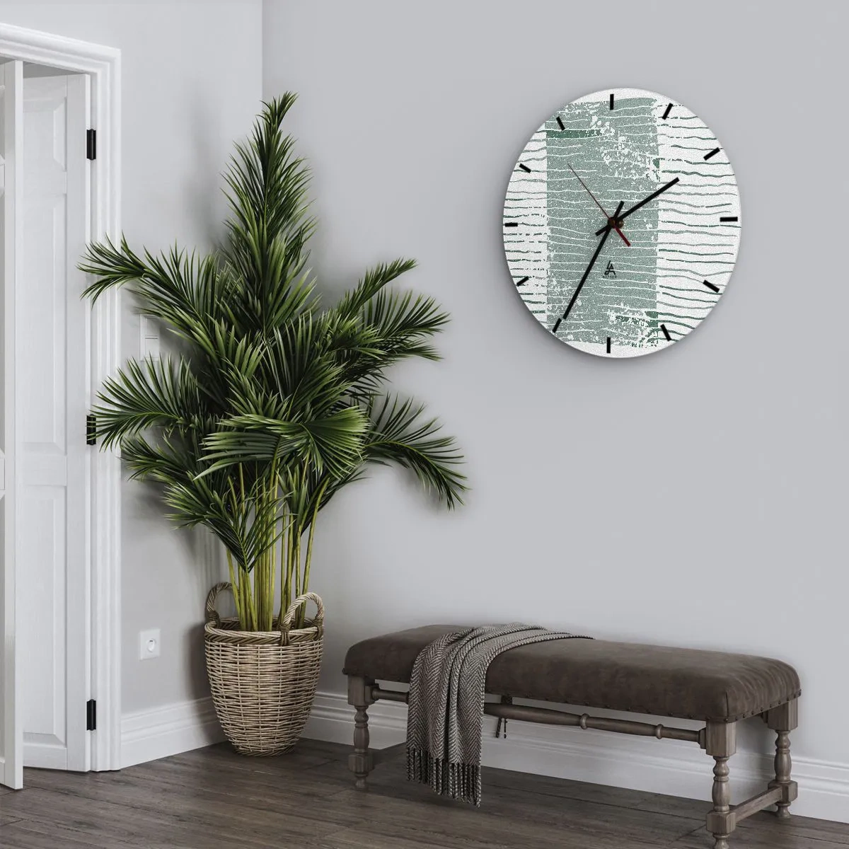 Horloge murale - Pendule murale - Abstraction de la mer - 40x40 cm