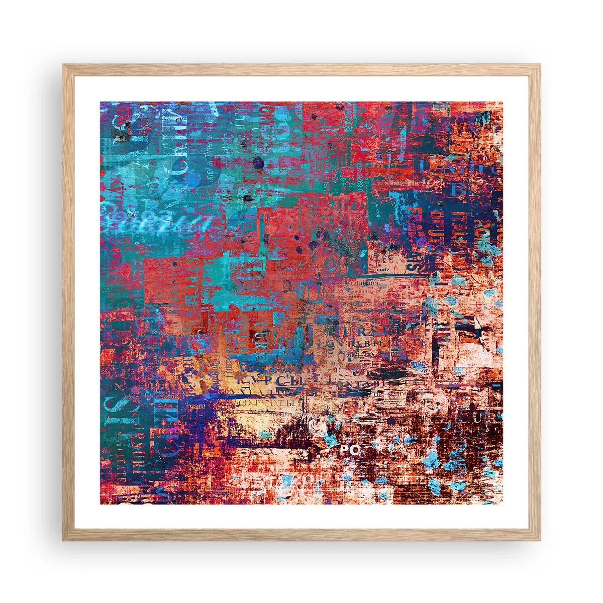 Affiche dans un chêne clair - Poster - Mémoire et oubli - 60x60 cm