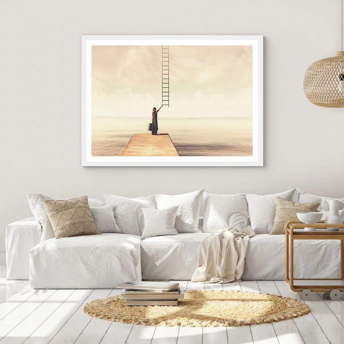Affiche dans un cadre blanc - Poster - Voyage magique - 40x30 cm