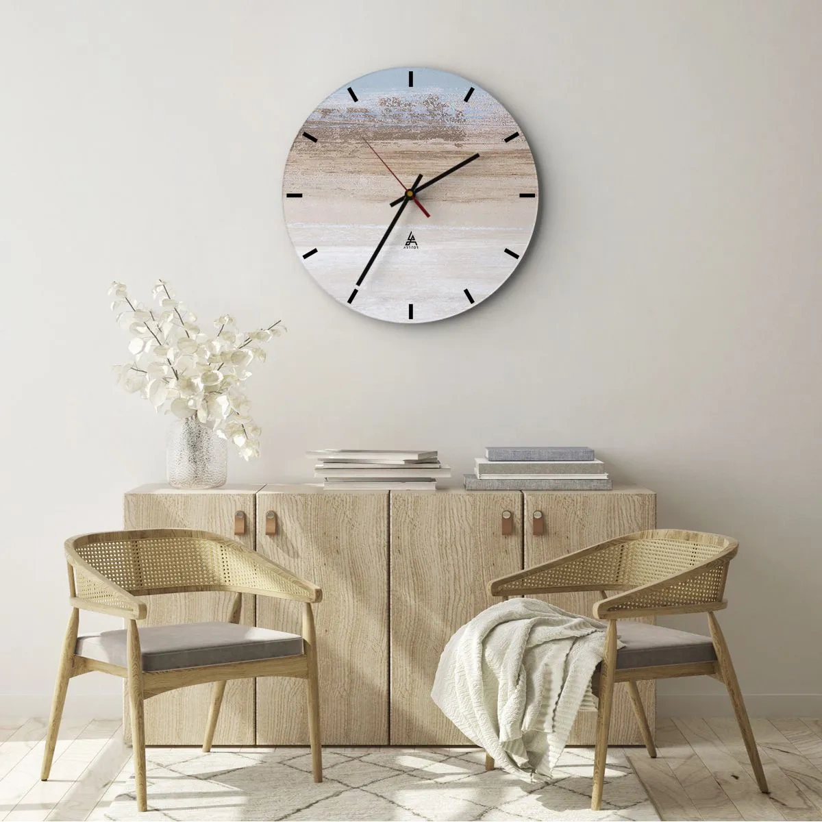 Horloge murale - Pendule murale - Paysage ambigu - 40x40 cm