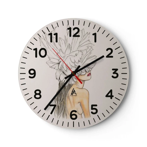 Horloge murale - Pendule murale - Beauté couronnée - 30x30 cm