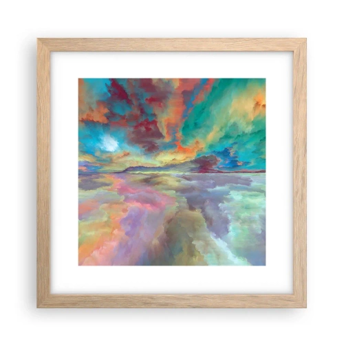 Affiche dans un chêne clair - Poster - Deux paradis - 30x30 cm