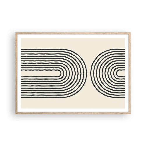 Affiche dans un chêne clair - Poster - Dans un instant... - 100x70 cm