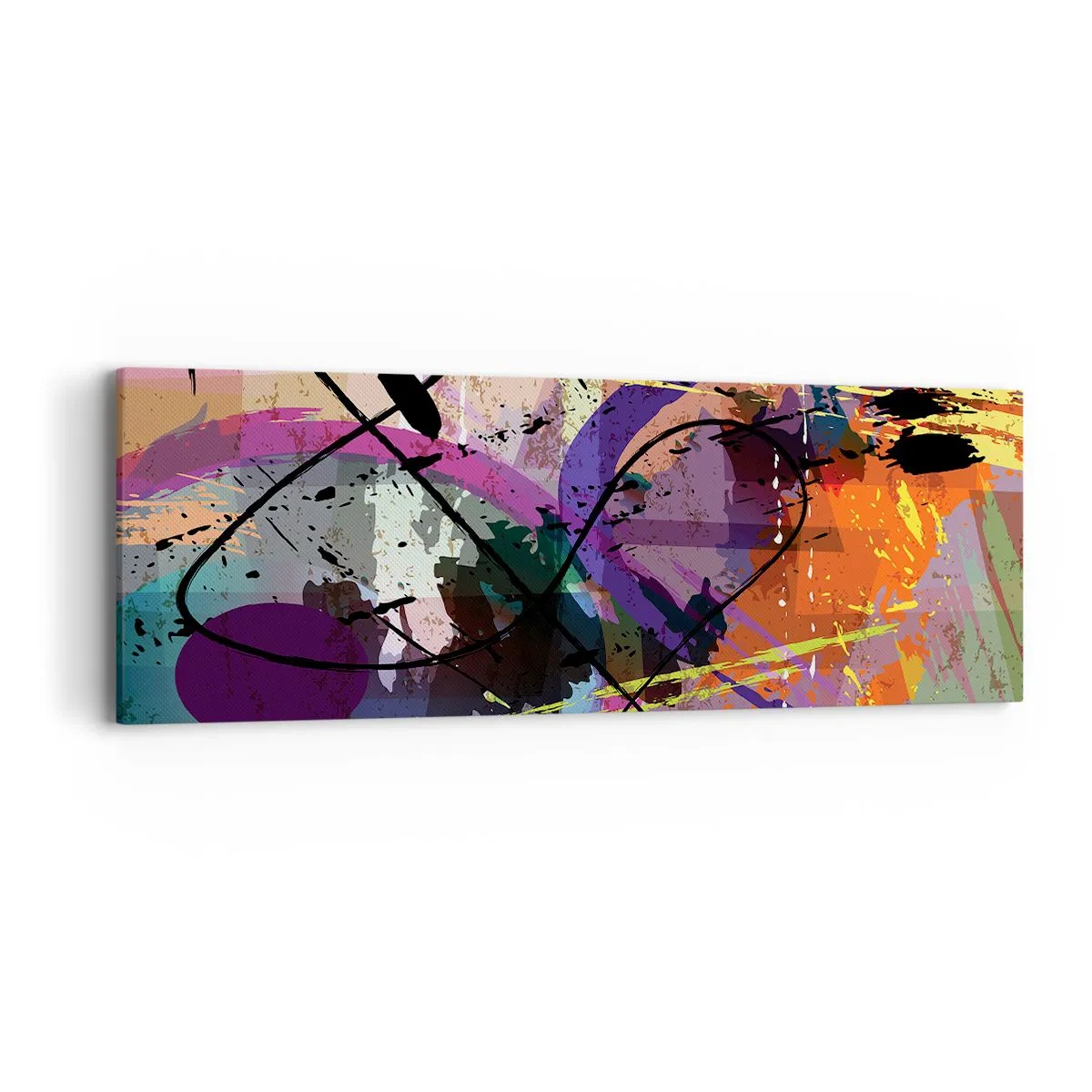 Impression sur toile - Image sur toile - Vous pouvez aller tout droit ou autour - 90x30 cm