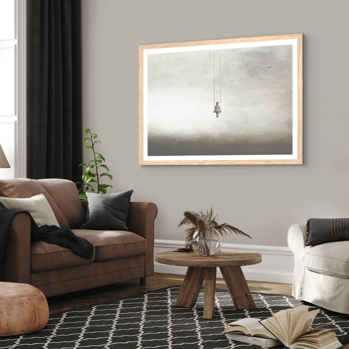 Affiche dans un chêne clair - Poster - Enfant en nous - 50x40 cm