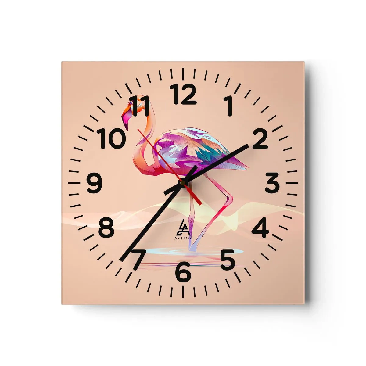 Horloge murale - Pendule murale - L'oiseau des bonnes émotions - 30x30 cm