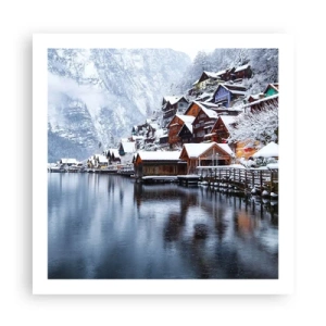 Affiche - Poster - En décoration hivernale - 60x60 cm