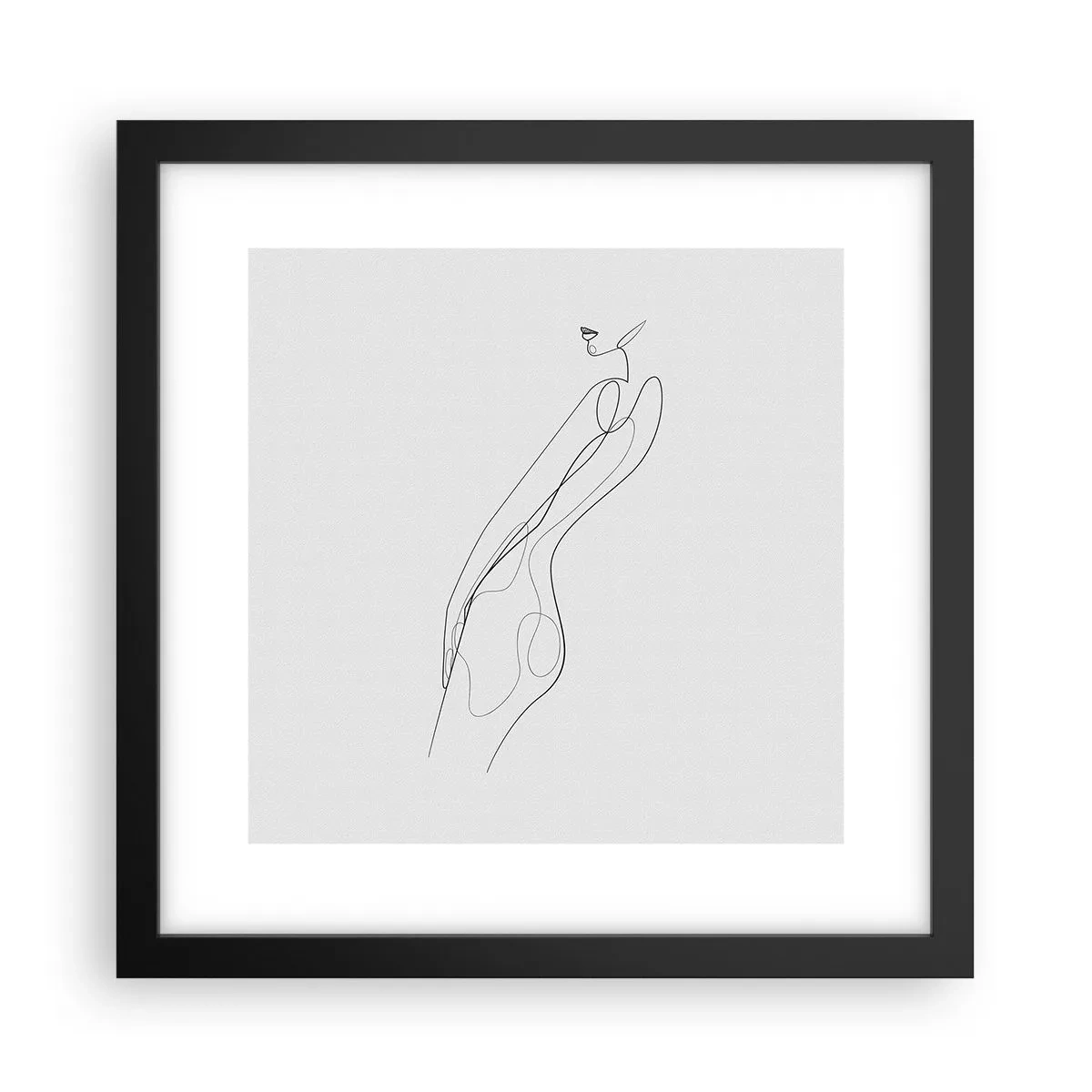 Affiche dans un cadre noir - Poster - Juste une promesse - 30x30 cm