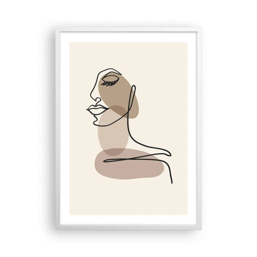 Affiche dans un cadre blanc - Poster - S'écouter - 50x70 cm