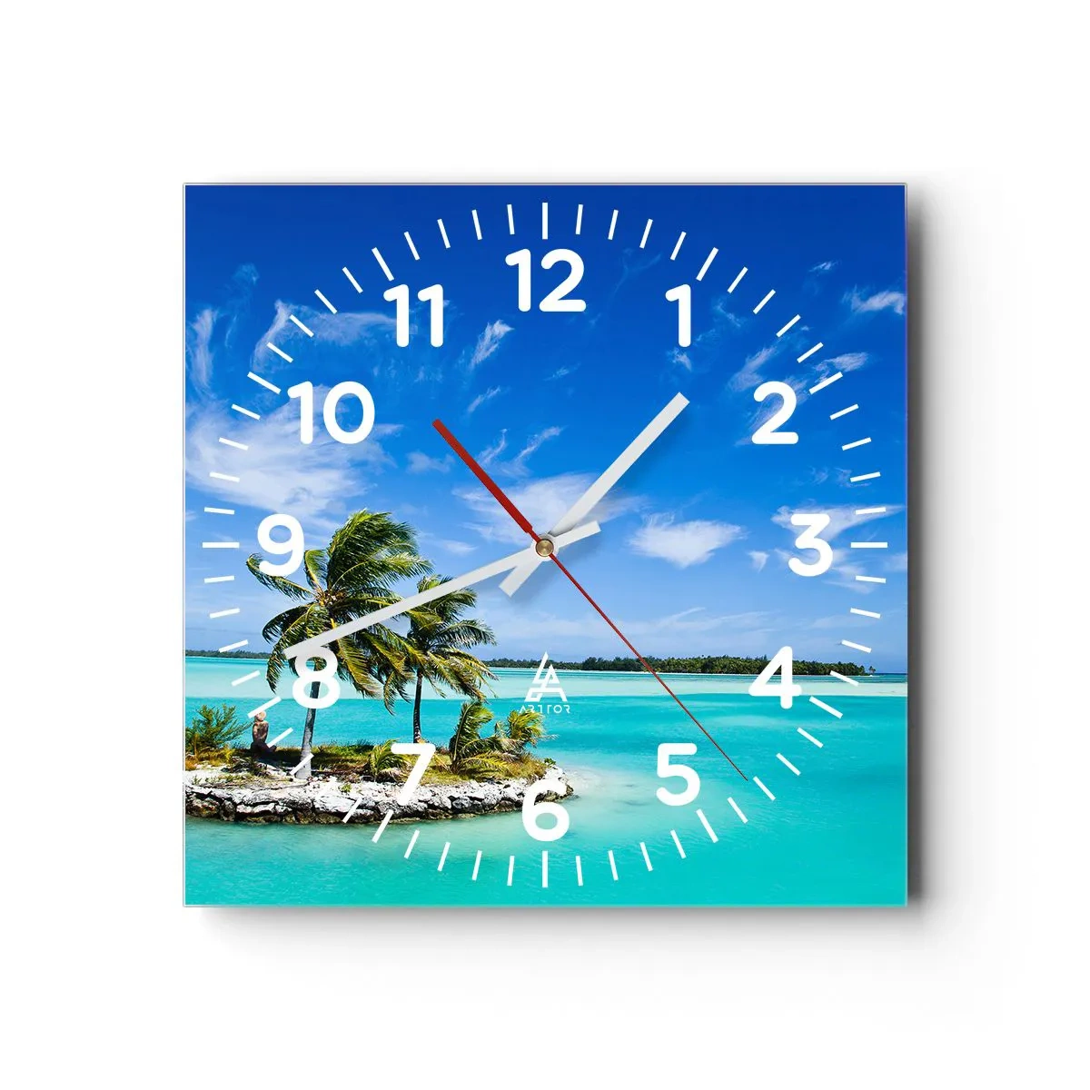 Horloge murale - Pendule murale - Paradis sur Terre - 30x30 cm
