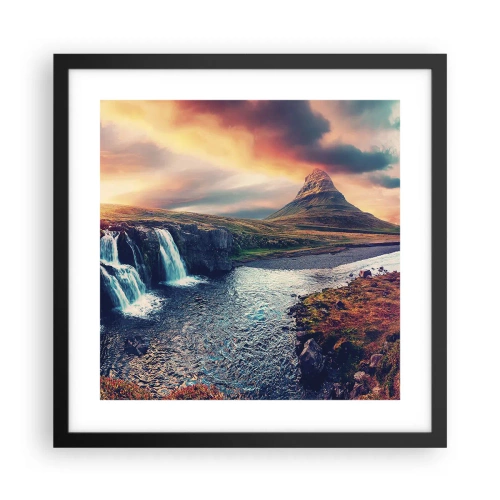 Affiche dans un cadre noir - Poster - Dans la majesté de la nature - 40x40 cm