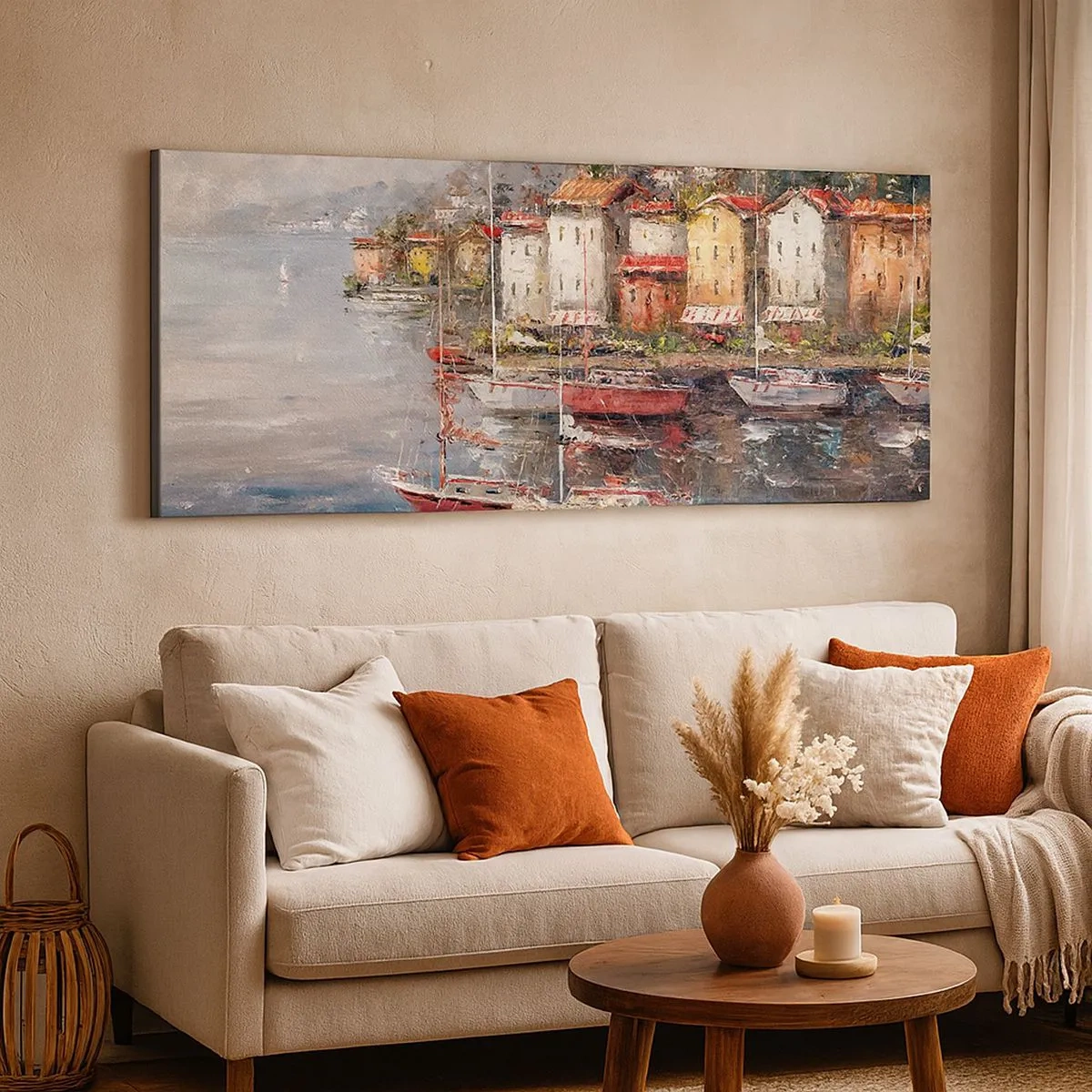 Impression sur toile - Image sur toile - Havre romantique - 100x40 cm