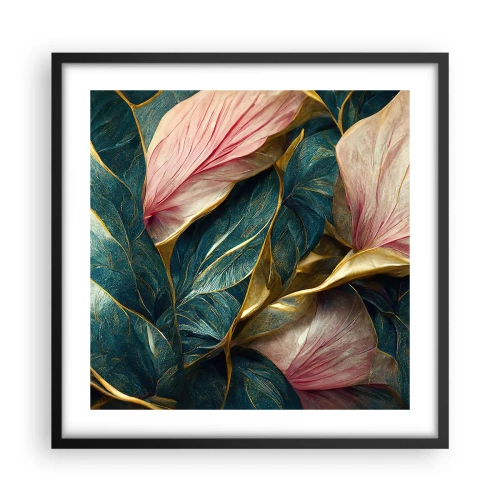 Affiche dans un cadre noir - Poster - Élégance et style naturels - 50x50 cm