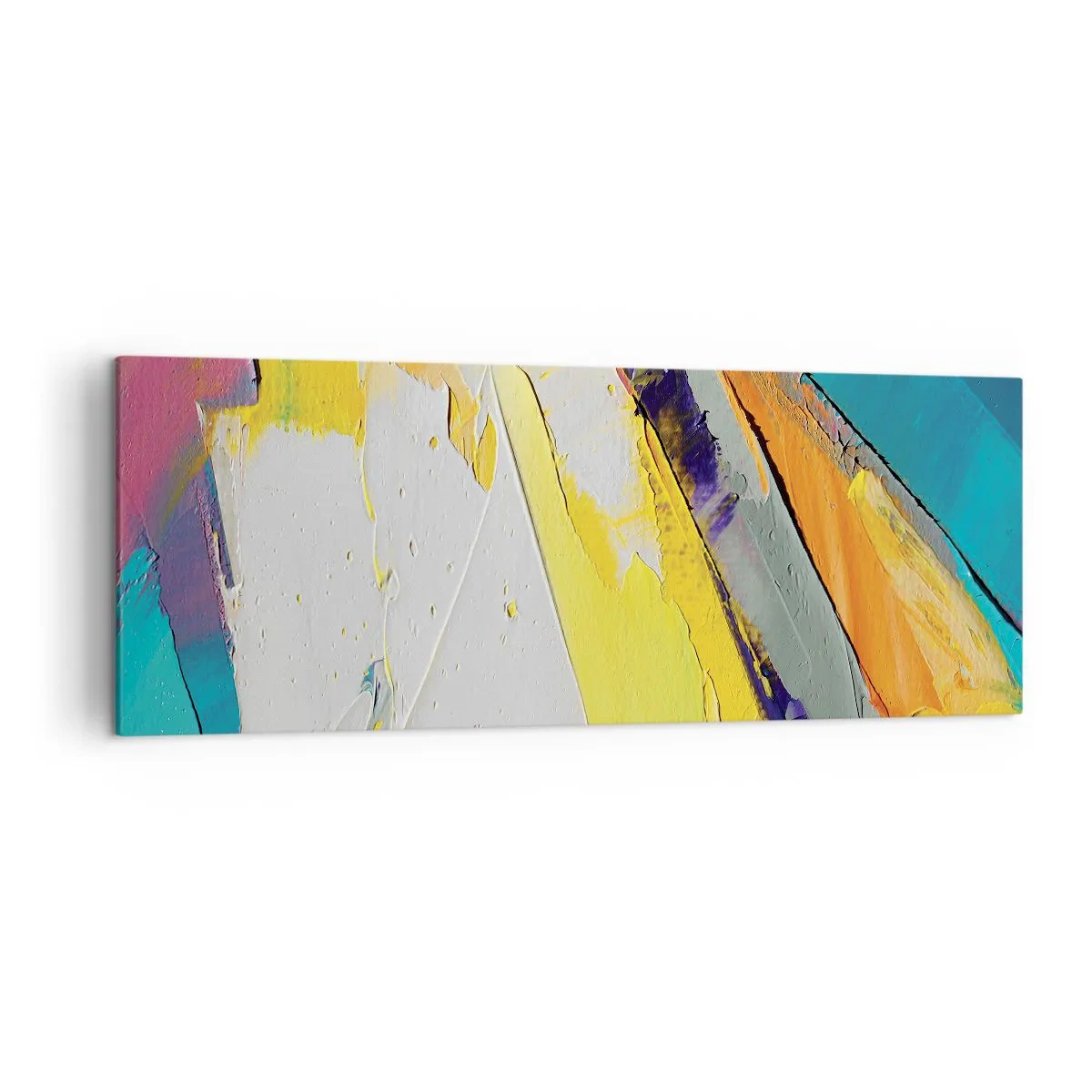 Impression sur toile - Image sur toile - Une composition abstraite aux couleurs intenses - 140x50cm - Anatomie du monde - Décoration murale moderne pour le salon et la chambre ARTTOR