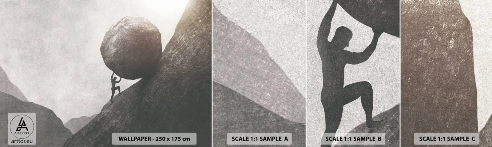 Échantillon De Papier Peint Standard Eco - Je crois contre tout espoir - Abstraction, Morceau, Forcer - 100x30 cm