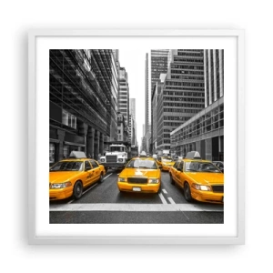 Affiche dans un cadre blanc - Poster - C'est nous qui colorons la ville - 50x50 cm