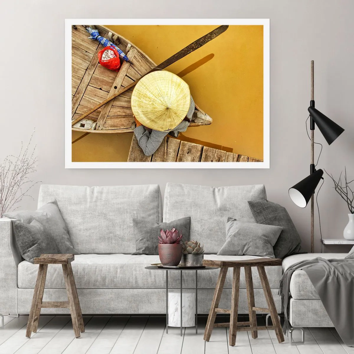 Affiche - Poster - La vie sur le fleuve Jaune - 91x61 cm