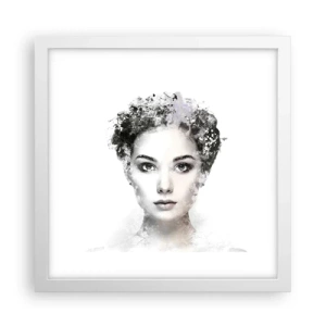 Affiche dans un cadre blanc - Poster - Un portrait extrêmement stylé - 30x30 cm